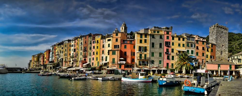 under a sunny blue sky